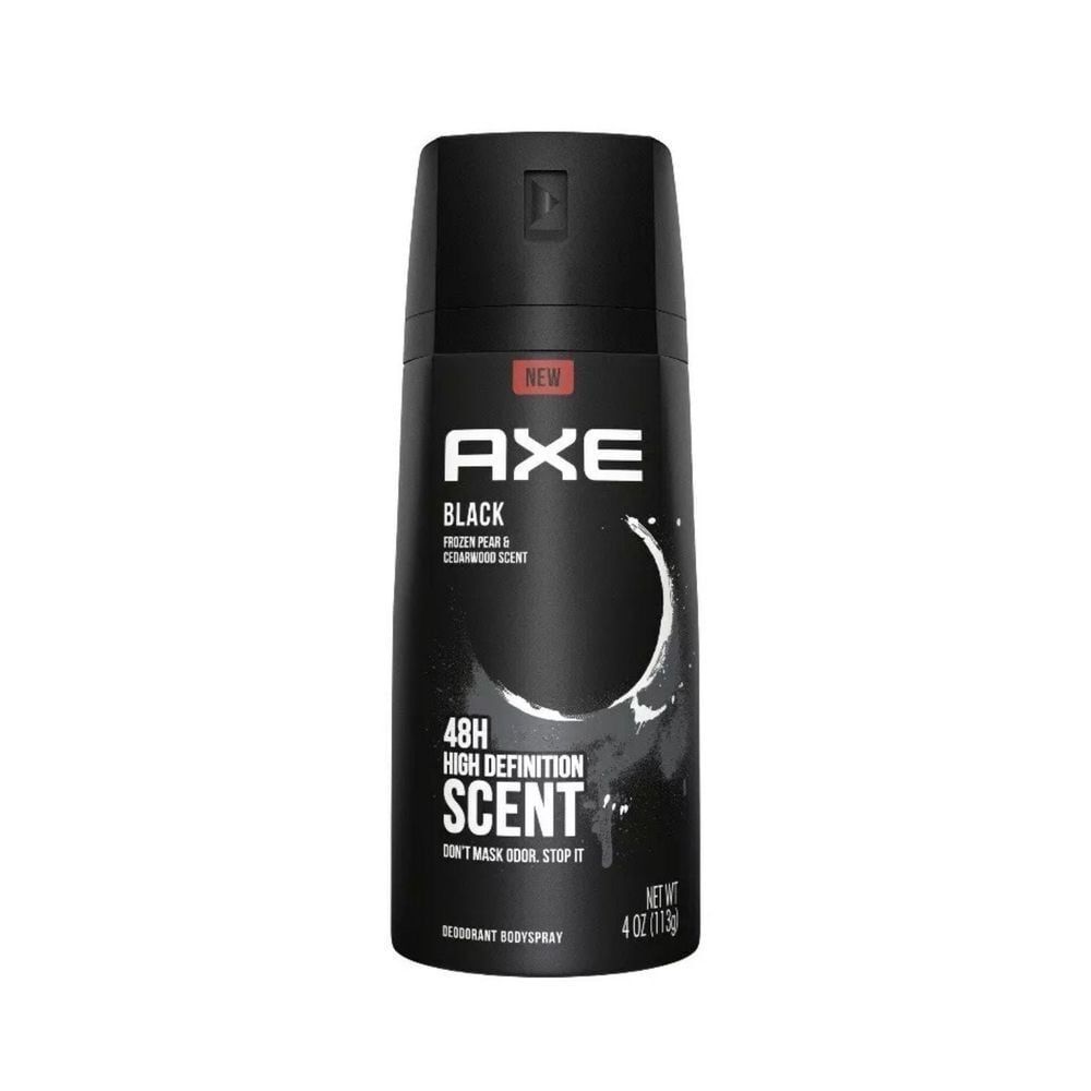AXE Black Deodorant‎ Bodyspray Frozen Pear & Cedarwood Scent 4 oz NEW